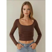 Hiccup Bluza Blusen kostanj rjava