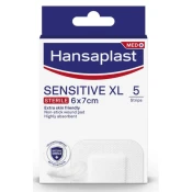 Hansaplast Sensitive XL sterilen obliž 6 x 7 cm, 5 obližev