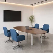 vidaXL vidaXL Vrteči pisarniški stoli 4 kos 54 x 58 x 90 cm Modra Blago, (5000302350)