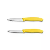 Nož za zelenjavo Victorinox 6.7608.2C1, set 2 nožev, ravno rezilo, 8 cm, rumen