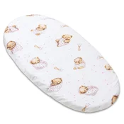 Rjuha za otroško posteljico White Sleeping Teddy Bear