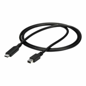StarTech.com 1m / 3.3ft USB-C to Mini DisplayPort Cable - 4K 60Hz - Black - USB 3.1 Type C to mDP Adapter (CDP2MDPMM1MB) - DisplayPort cable - 24 pin USB-C to Mini DisplayPort - 1