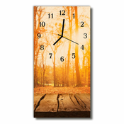tulup.si Steklena navpična ura Brown gozd les 30x60 cm