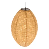 Tekstilna svetilka s solarno LED lučjo, 25 cm,oranžna