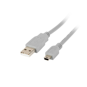 LANBERG USB MINI (M) na USB-A (M) 2.0 kabel 1,8 m, sivi (CANON)