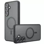 Hibridna maska PureFrost MagSafe za Samsung Galaxy S24 FE - black