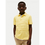 Tommy Hilfiger Polo majica Flag KB0KB09714 Rumena Regular Fit
