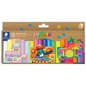 -PLASTELIN  18 BOJA NORIS JUMBO STAEDTLER 842 C18 PASTEL PLUS GLITTER PLUS NEON BLISTER