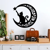 Opviq Zidna dekoracija Cat 3, 55x55 cm, 1.5 mm, Crna