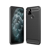TPU gel ovitek Brushed Carbon za Google Pixel 5 - črn