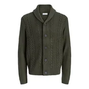 JACK & JONES Pletena jopa JJJames temno zelena