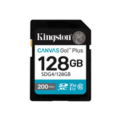 Memorije kartice SDG4/128GB/ 128GB SDXC Canvas Go Plus Gen4 200MB/s C10 UHS-I U3 V30