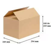 TRANSPORTNA KARTONSKA ŠKATLA PETSLOJNA 294x260x100-193mm