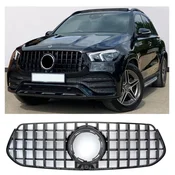 Mstyling Športna maska Mercedes Benz razred GLE V167 19- z AMG line opremo GT PANAMERICANA Črna sijaj/z kamero ali brez
