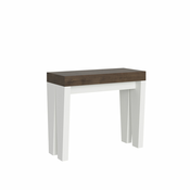 Ityhome Ityhome 90 x 77 konzolna miza bela/rjava, (20847730)