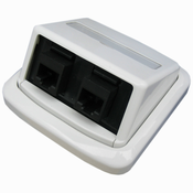 Dvojna vtičnica ABB TANGO 2xRJ45 Cat5e UTP bela, BKkeys