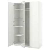 PAX / FORSAND/AHEIM Kombinacija garderobera, bela/ogledalo, 150x60x236 cm