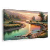 Slika reka ob večeru - 60x40