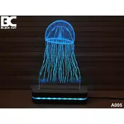 Black Cut 3D Lampa jednobojna - Meduza ( A005 )