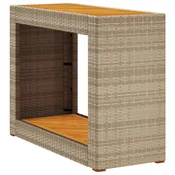 Vidaxl vidaXL Vrtna miza z leseno ploščo bež 100x40x75 cm