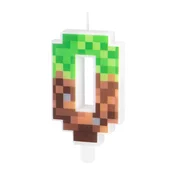 Minecraft rojstnodnevna tortna svečka številka 0, 7 cm