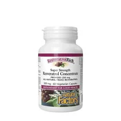 Natural Factors – Koncentrat resveratrola ResveratrolRich Super Strength, 500 mg (60 rastlinskih kapsul)