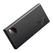 BASEUS ADAMAN METAL hitni punjac 2 USB+Type-C prikljucka 10000mAh, LED, CRN PPAD070001