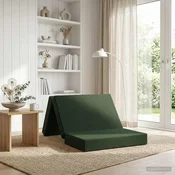 vidaXL vidaXL Zložljiv kavč postelja 80 x 67 x 45 cm Temno zelena, (5000295213)