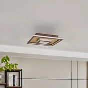 Lindby Pekela LED stropna svetilka, kotna, 40 cm - Dnevna soba/jedilnica - Sodobni - rja, zlata mat, bela - Kovina