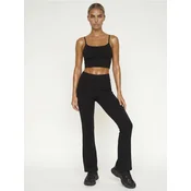 Sinsay - Flare pantalone sa dodatkom modala Active - crno