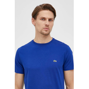 Pamucna majica Lacoste boja: tamno plava, glatki model