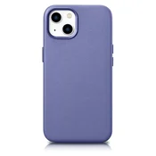 shumee Ovitek iz naravnega usnja za iPhone 14 Plus MagSafe Case Leather svetlo vijoličen