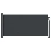 Vidaxl Zložljivo stransko senčilo Črna 300 x 100 cm Poliester
