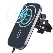 Auto Držac za telefon sa bezicnim punjenjem MAGSAFE T200-F crni