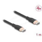 Delock USB 2.0 kabel, USB Type-C na PD 3.0 60 W, 1 m, crni silikon