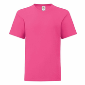 Pink childrens t-shirt in combed cotton Fruit of the Loom