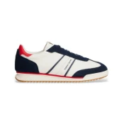 Tommy Jeans za moške. EM0EM01619 Retro usnjene superge bele barve (42), Bela, Ravna stran, Čipke, Priložnostno
