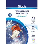 Fotografski papir, inkjet, A4, 240 g, sjajan, VICTORIA PAPER Advanced IJP250G-A4-20SHEETS