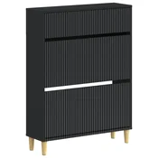 vidaXL omara za čevlje ARNHEM 78 x 24 x 103 cm Inženirski les Črna