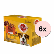 Vrečka hrane Pedigree v želatini 6 x (12 x 100 g)