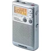 SANGEAN žepni radio DT-250, SREBRNA