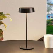 Namizna svetilka Lucande LED za polnjenje Tibia, črna, aluminij, USB, IP54 - Sodobni - Kovina