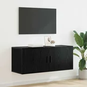 Ormar za TV montiran na zid Zidne Crni hrast 100 x 34,5 x 40 cm