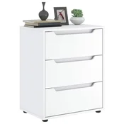 shumee vidaXL Predalnik visnes bel 60x40x73 cm lepljen les