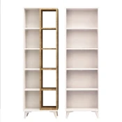 Hanah Home Potenza Set 2 police za knjige 100x162x25 cm, Bela