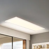 Briloner LED-panel Piatto CCT, IP44, 100 x 25 cm, daljinski upravljalnik, bela barva - Študija/pisarna - bel mat - Kovina