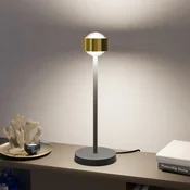 Top Light Puk! 80 Eye Table LED leče mat, medeninasta/črna - Dnevna soba/jedilnica - Sodobni - brušena medenina, mat črna - Kovina