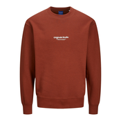 JACK & JONES Muški duks 12241694, Terakota