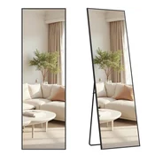 Songmics Ogledalo za celo dolžino LFM050BD01 160x50 cm mat črno