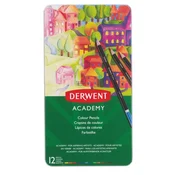 Boje drvene 12boja u metalnoj kutiji Academy Derwent 2301937